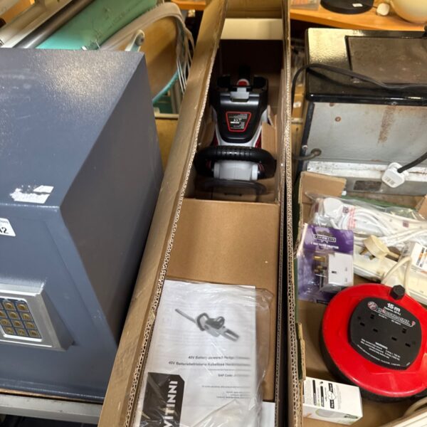 New Vitinni 40V cordless hedge trimmer still sealed in its box.