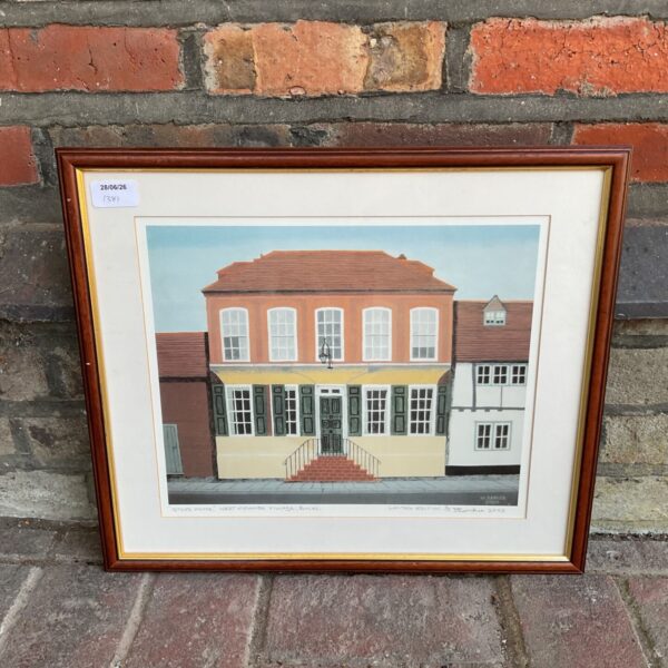 Limited edition painting of Steps House, West Wycombe Village by M Barker.