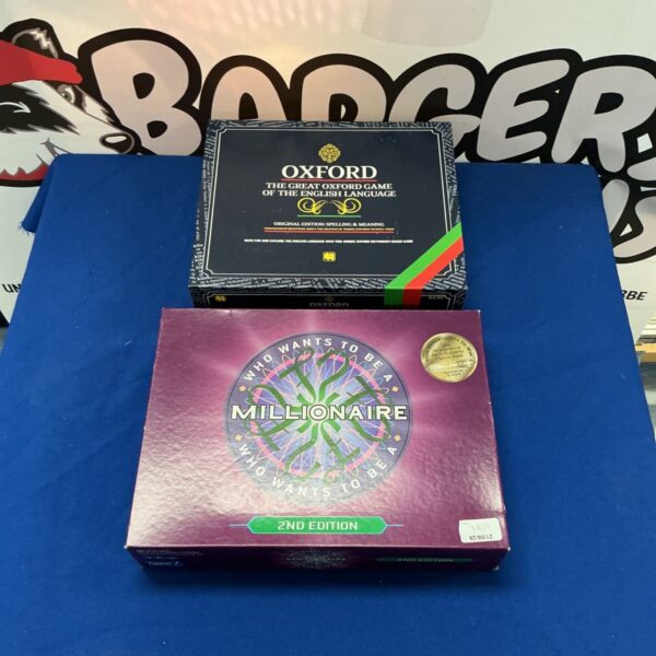 Who Wants To Be A Millionaire board game and Oxford English Language game.