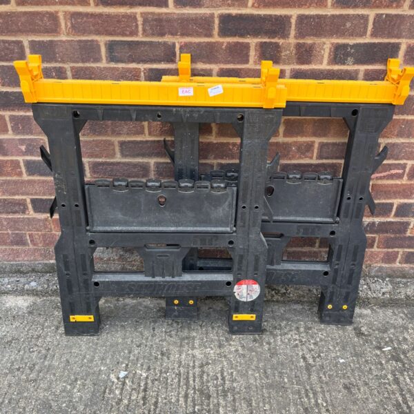 Pair of WORX WX065 clamping sawhorses for DIY projects.