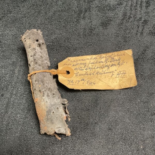 WW2 shrapnel fragment, a relic of wartime history.
