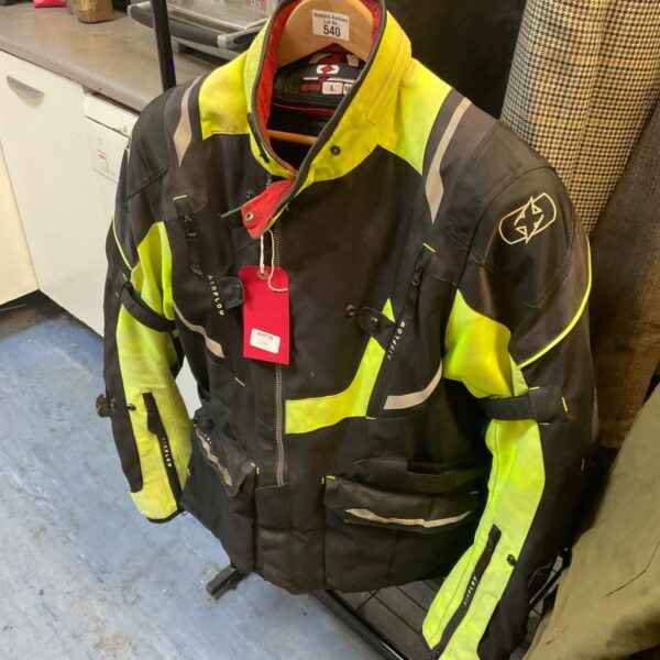 Yellow and black Airflow motorcycle jacket, size 42.