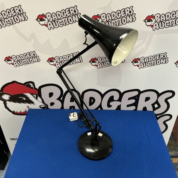 Vintage AnglePoise Model 90 desk lamp in a studio setting.