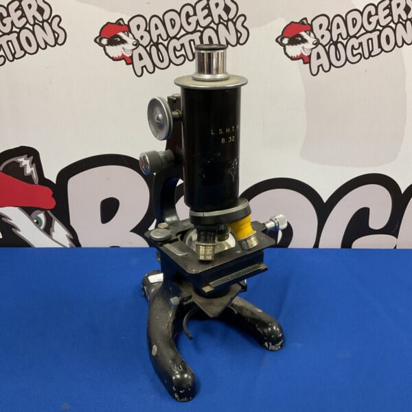 Antique Beck of London triple optic laboratory microscope