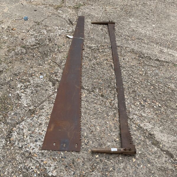 Antique wood saw from Wycombe museum, vintage timber cutting tool.