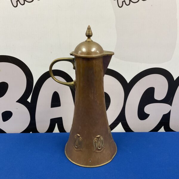 Antique Art Nouveau copper jug by WMF, a beautiful collectible pitcher.