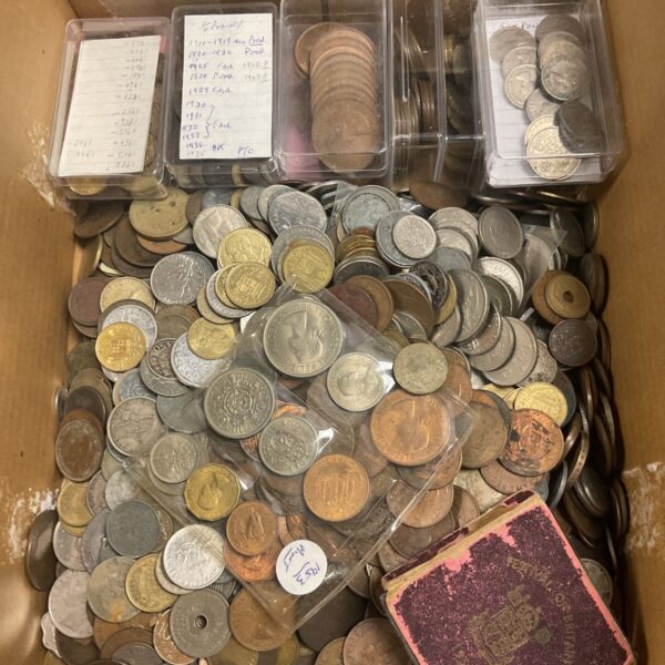 Bulk assortment of vintage and modern coins for collectors.
