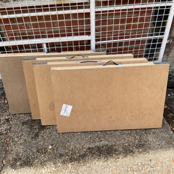 Job lot of folding pasting tables from B&Q, ideal for DIY projects.