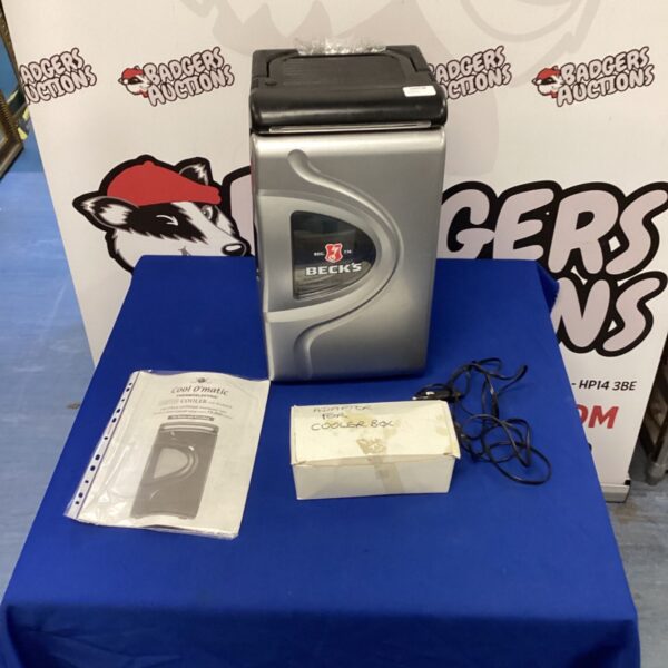 Becks Cool’o’matic cooler with branding, model HP14-3BE.
