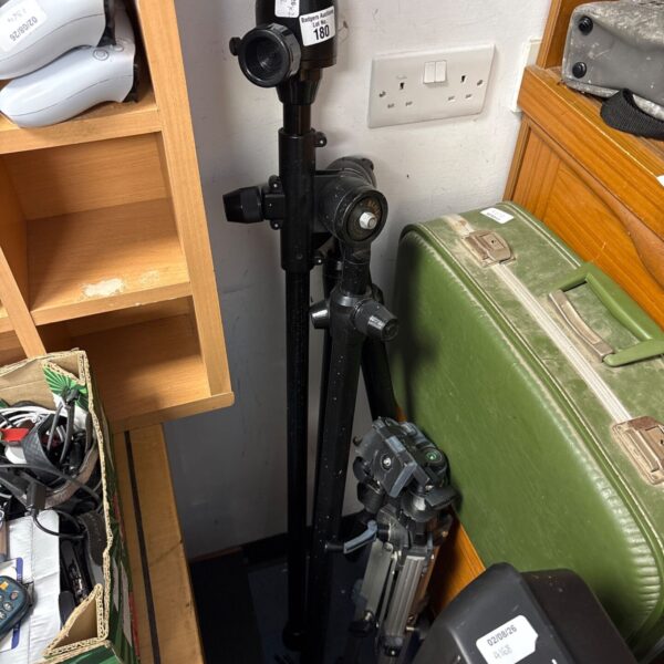 Vintage Benbo camera tripod and another tripod stand.