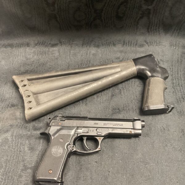 ASGK Beretta 9mm replica Co2 pistol with detachable stock for collectors.