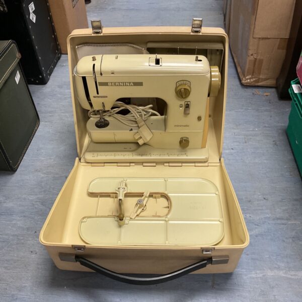 Vintage Bernina Minimatic sewing machine in carrying case.