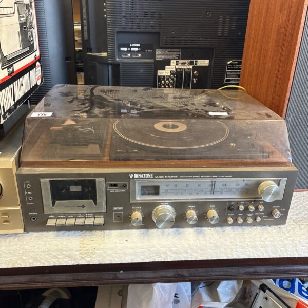 Vintage Binatone Music Machine stereo receiver and cassette recorder.