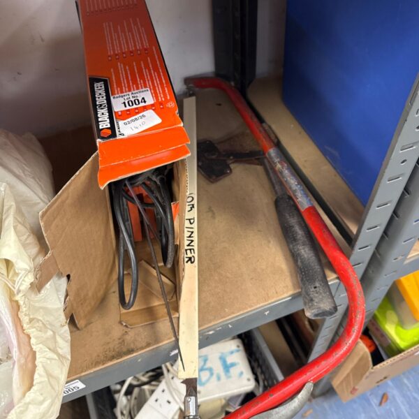 Vintage Black & Decker Scorpion electric saw, model 9030, in used condition.