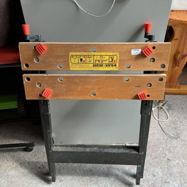 Vintage Black & Decker Workmate workbench, showing signs of wear.