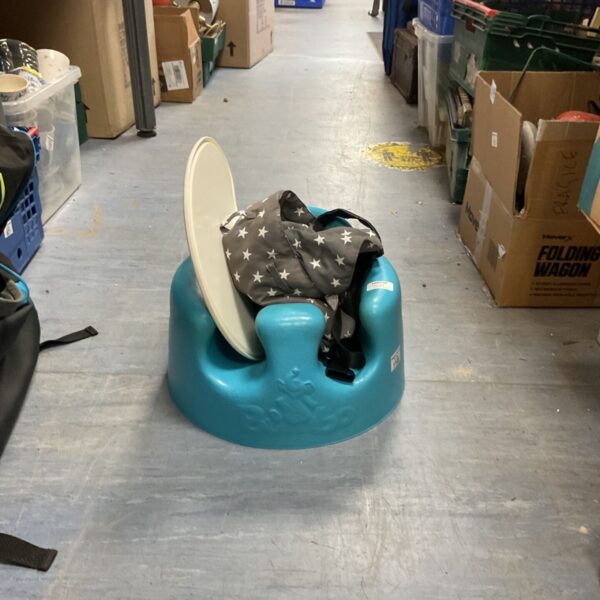 Blue baby car seat for safe infant travel.