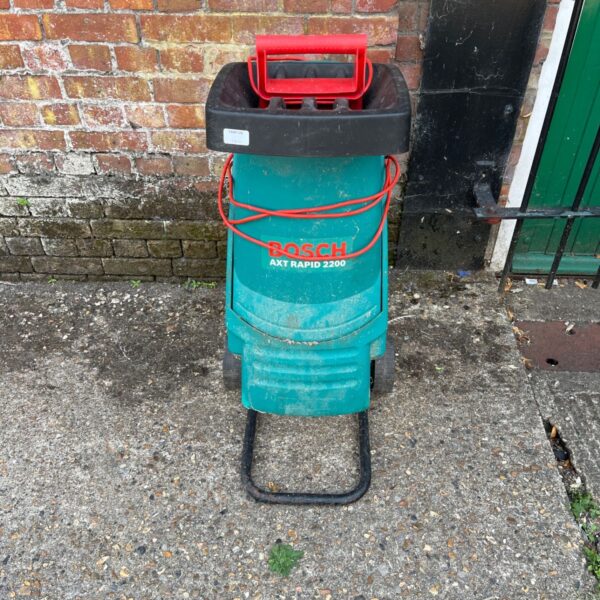 Bosch AXT Rapid 2200 garden shredder for efficient garden waste disposal.