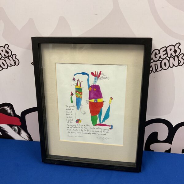 Brian Andreas "The Preacher & the Demon" whimsical art print.