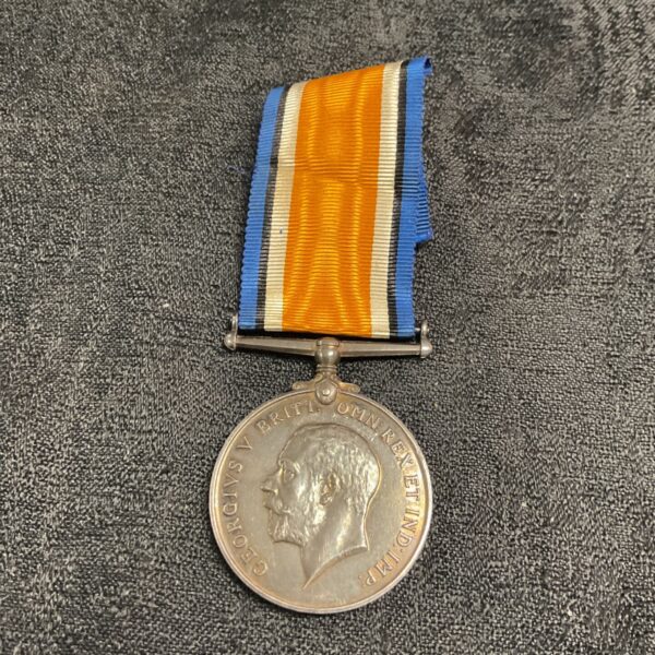 British War Medal 1914-1918 with ribbon, featuring King George V.