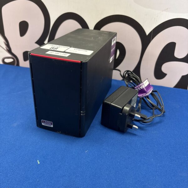 Buffalo LS500 Linkstation with power charger for network storage.