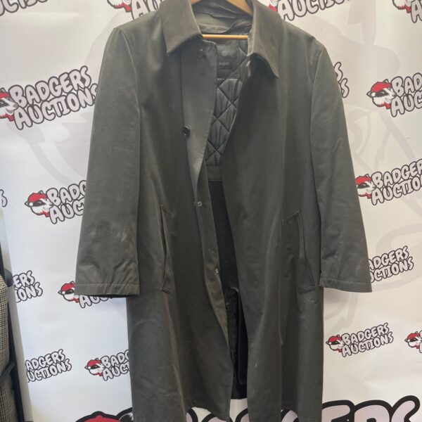 Dark green Bugatti trench coat with quilted lining.