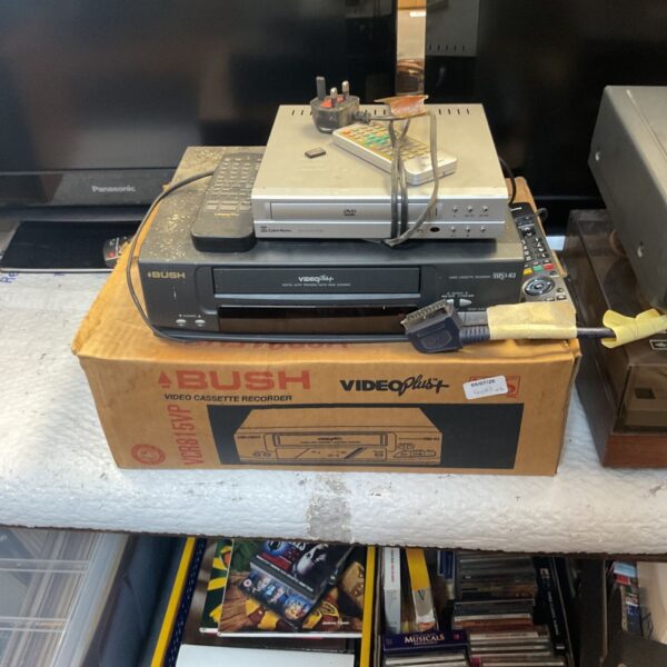 Silver Bush VCR815VP VHS player with Cyberhome DVD player.