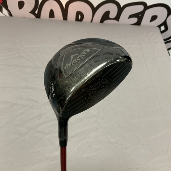 Callaway Razr X Black driver clubhead detail.