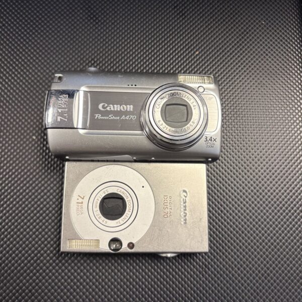 Canon IXUS 70 digital camera, silver compact design.