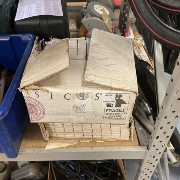 Vintage Ceramiche di Sassuolo ceramic tiles in original packaging.