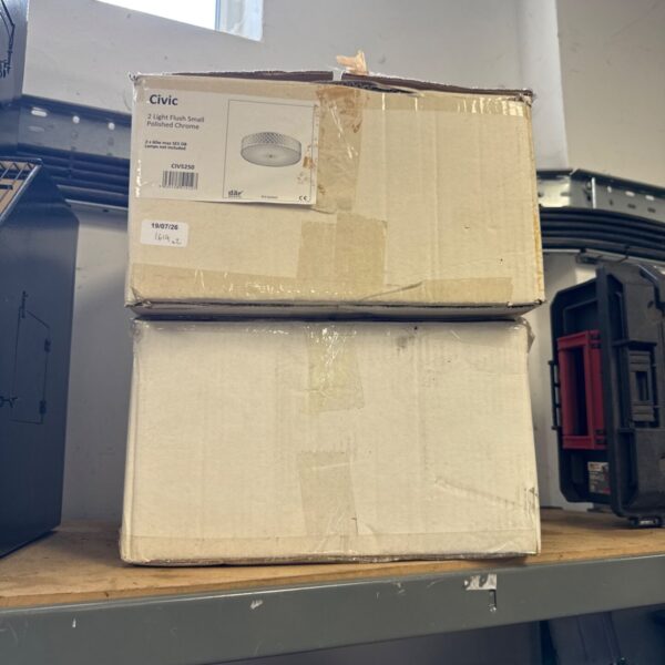 Two Civic civ5250 ceiling lights in original packaging.