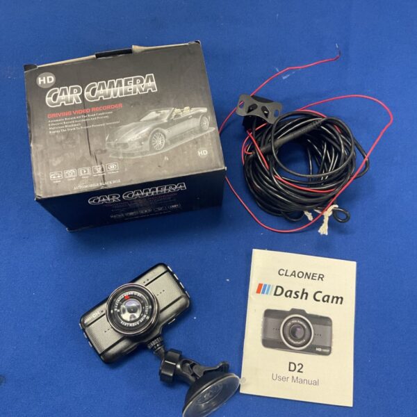 Claoner HD car dash camera showing the device and mounting features.