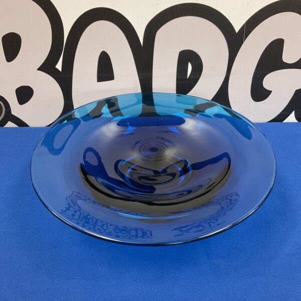 Stunning cobalt blue art glass bowl, hand blown and ideal for display.