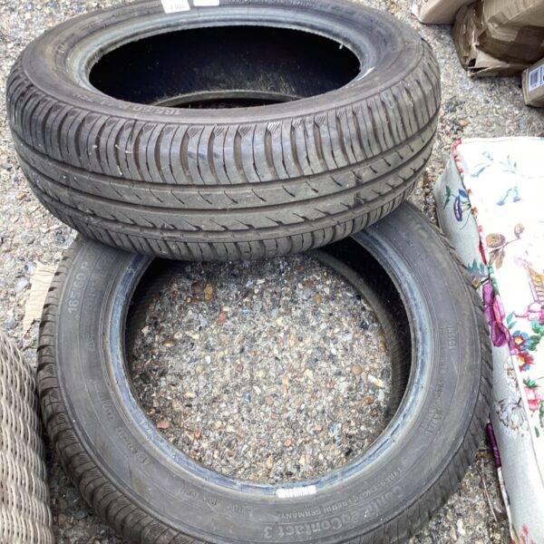 Used Continental ContiEcoContact 3 tire, size 165/60R15, showing tread pattern.