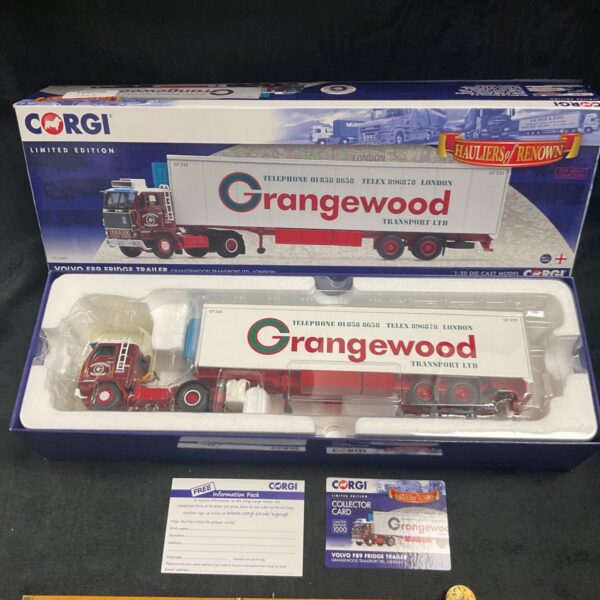 Corgi Hauliers of Renown Volvo F89 Grangewood Transport Ltd truck model.