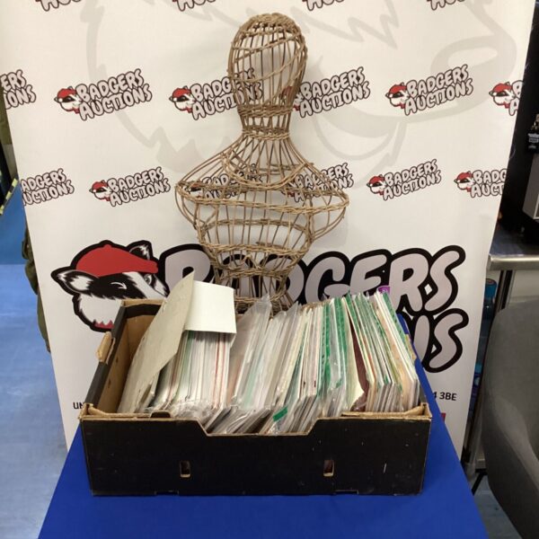 Tray of assorted craft stencils and supplies for creative projects.
