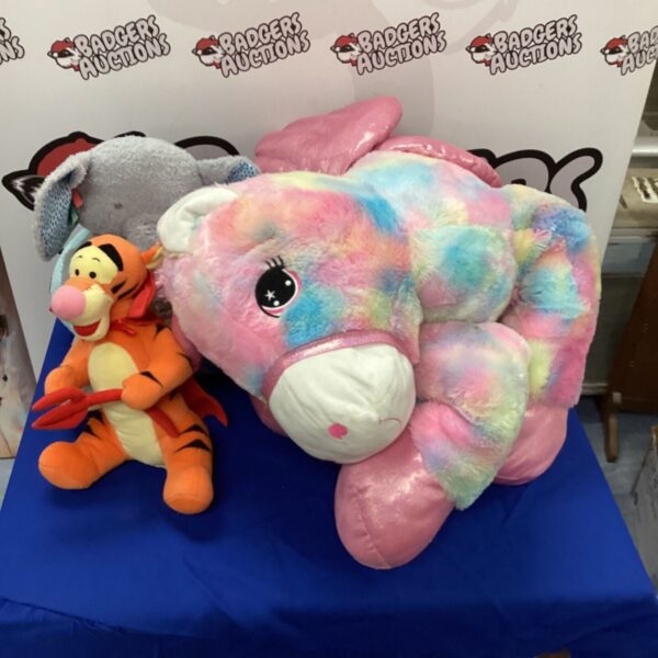 Cuddly toy bundle featuring a tiger and unicorn.