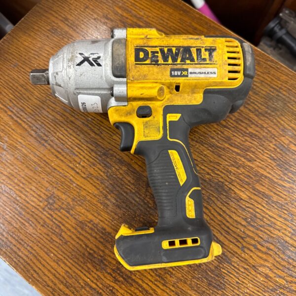 Dewalt XR 1/2” impact gun, cordless power tool for automotive and DIY.