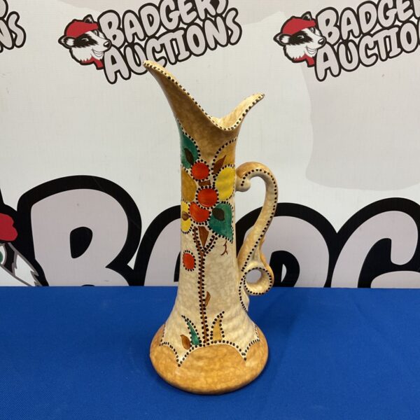 Vintage Czech hand-decorated ewer vase by Ditmar Urbach.