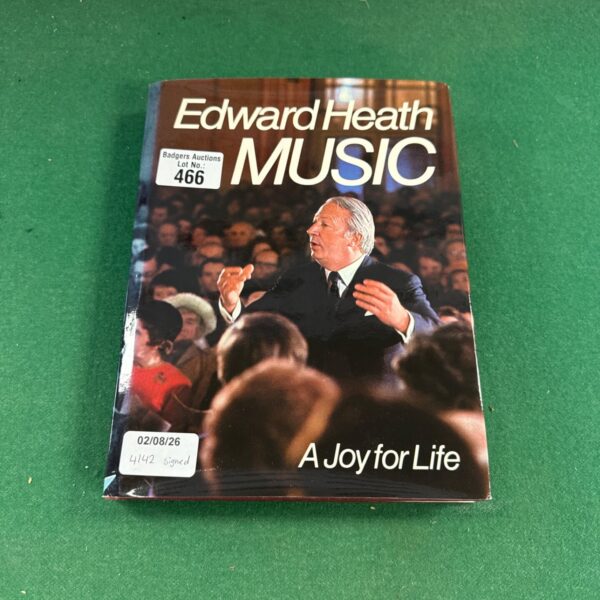 Front cover of Edward Heath's signed music book, A Joy for Life.