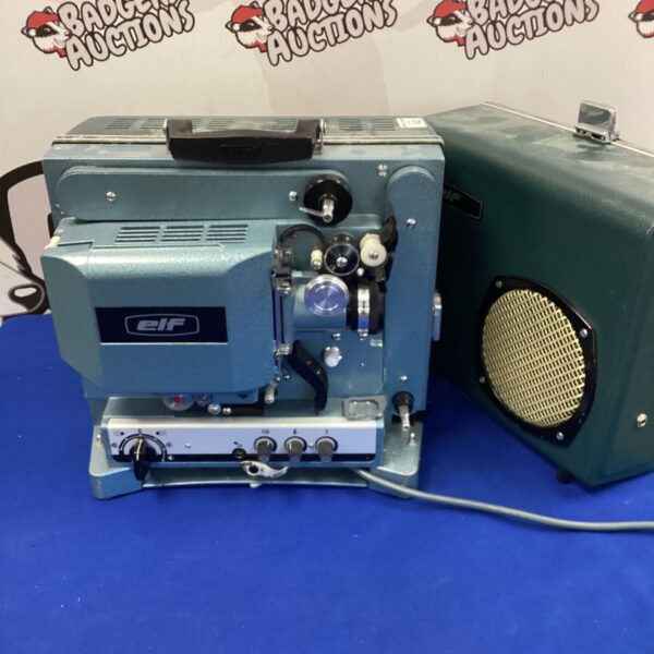 Vintage Elf 16mm film projector in good condition for its age.