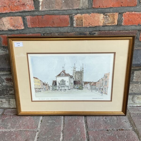 Elizabeth Chalmers watercolour painting of Wallingford Market Place.
