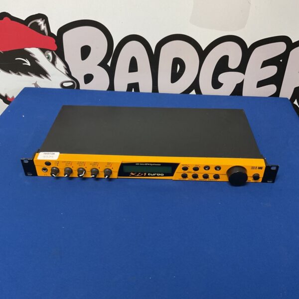 E-MU XL-1 Turbo synthesizer rackmount unit, vintage music equipment.