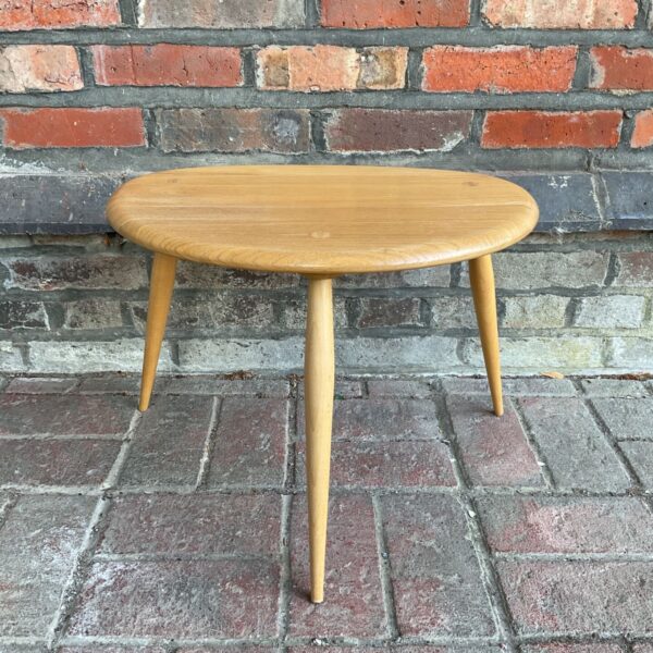 Vintage Ercol pebble table, a classic mid-century modern side table.