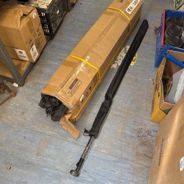 Wholesale lot of new 3m telescopic flag poles in packaging.