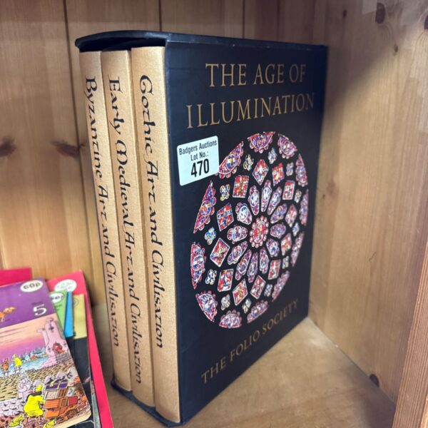 Folio Society The Age of Illumination book set, medieval art history.