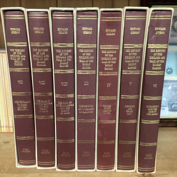 Folio Society set of Edward Gibbon’s History of the Decline and Fall of the Roman Empire.