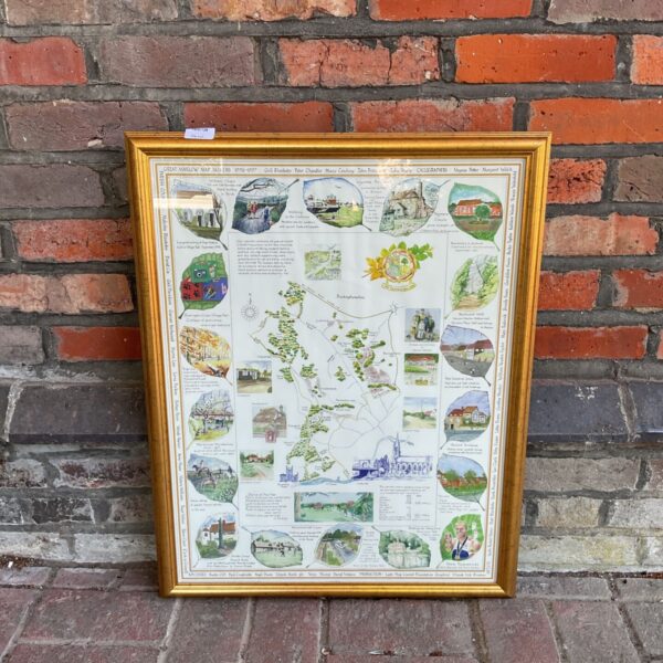 Gilt framed Great Marlow Map Makers print from 1996-1997.