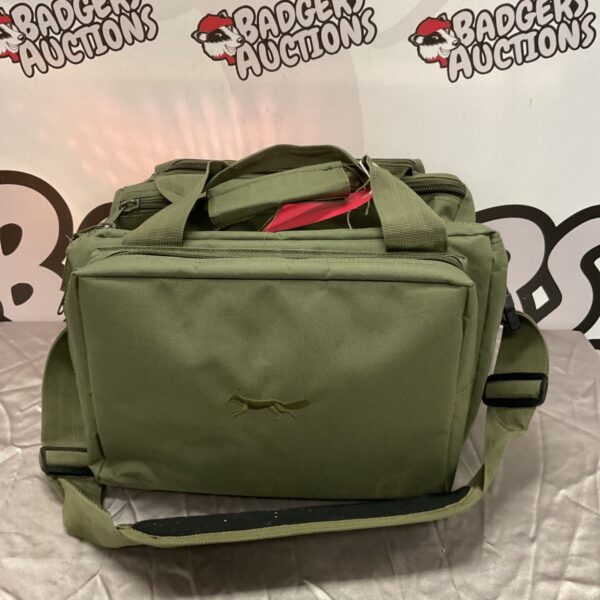 Green fox shooting bag for stable firearm rest.