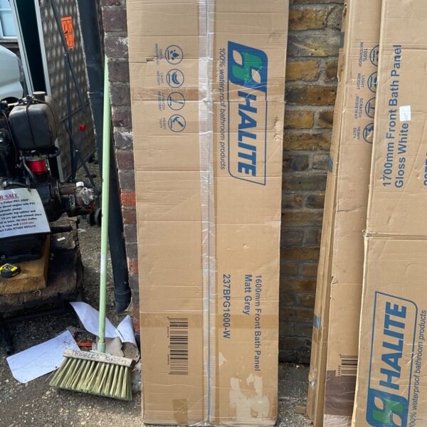 HALITE 1600mm matt grey front bath panel for bathroom renovation.