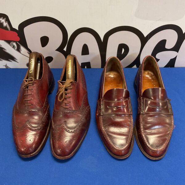 Harrods leather gents shoes size 8, classic brogue style.
